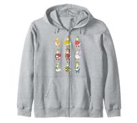 Trendy Apparel Happy Geese Grid of Summer Time Costumes Sweat à Capuche