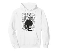 Trendy Apparel Juneteenth Head with American Flag Silhouette Sweat à Capuche