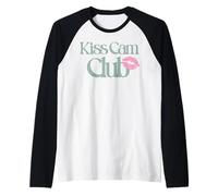 Trendy Apparel Kiss Cam Club Lipstick Distressed Light Logo Manche Raglan