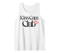 Trendy Apparel Kiss Cam Club Lipstick Vintage Dark Logo Débardeur