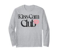 Trendy Apparel Kiss Cam Club Lipstick Vintage Dark Logo Manche Longue
