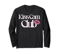 Trendy Apparel Kiss Cam Club Lipstick Vintage Light Logo Manche Longue