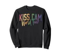 Trendy Apparel Kiss Cam World Tour Distressed Rainbow Logo Sweatshirt