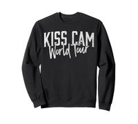 Trendy Apparel Kiss Cam World Tour Distressed White Logo Sweatshirt
