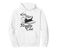 Trendy Apparel Late Night Reading Club Black Cat on Book Sweat à Capuche
