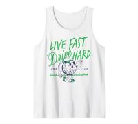 Trendy Apparel Live Fast Drive Hard Golf Club Golfing Ball Débardeur