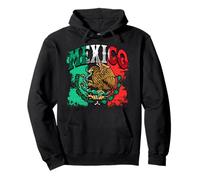 Trendy Apparel Mexico Bandera Aguila Real Mexican Flag Color Sweat à Capuche
