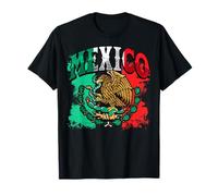 Trendy Apparel Mexico Bandera Aguila Real Mexican Flag Color T-Shirt