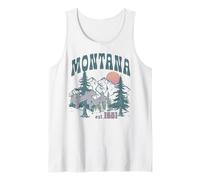 Trendy Apparel Montana Glacier Park Est 1901 Forest Sun Rise Débardeur