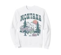 Trendy Apparel Montana Glacier Park Est 1901 Forest Sun Rise Sweatshirt