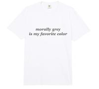 Trendy Apparel Morrally Grey is My Favorite Color Chest Text Comfort Colors Adult Heavyweight T-Shirt