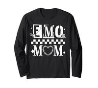 Trendy Apparel Mother's Day Emo Mom Alternative Stencil Font Manche Longue