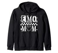 Trendy Apparel Mother's Day Emo Mom Alternative Stencil Font Sweat à Capuche