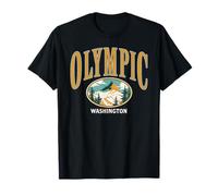 Trendy Apparel Olympic Washington Eagle Soaring Above Forest T-Shirt