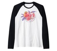 Trendy Apparel Pomegranate Arrangement Watercolor Painting Manche Raglan