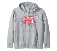 Trendy Apparel Pomegranate Arrangement Watercolor Painting Sweat à Capuche