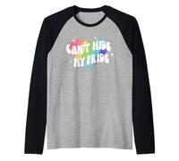 Trendy Apparel Pride Can't Hide My Pride Rainbow Heart Manche Raglan