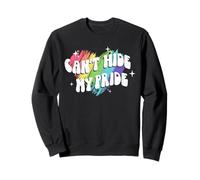 Trendy Apparel Pride Can't Hide My Pride Rainbow Heart Sweatshirt
