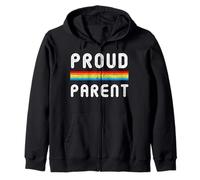 Trendy Apparel Pride Proud Parent Rainbow Flag Banner Sweat à Capuche