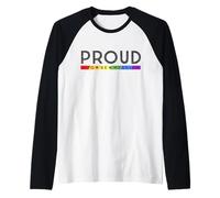 Trendy Apparel Pride Proud to Be Myself Rainbow Heart Banner Manche Raglan