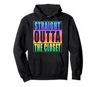 Trendy Apparel Pride Straight Outta The Closet Rainbow Sweat à Capuche