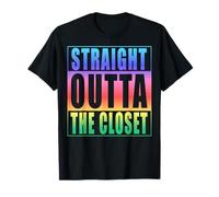 Trendy Apparel Pride Straight Outta The Closet Rainbow T-Shirt