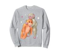 Trendy Apparel Punch The Monkey Hugging His Plushy Drawing Sweatshirt