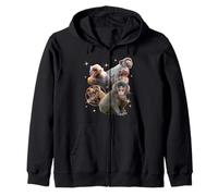 Trendy Apparel Punch The Monkey Shining Picture Montage Sweat à Capuche