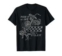 Trendy Apparel Ride It Like You Stole It Motorcycle Cowboy T-Shirt
