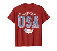 Trendy Apparel Small Town USA United States of America Flag T-Shirt