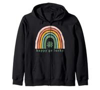 Trendy Apparel St. Patrick's Day Happy Go Lucky Rainbow Logo Sweat à Capuche