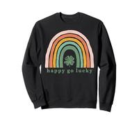 Trendy Apparel St. Patrick's Day Happy Go Lucky Rainbow Logo Sweatshirt