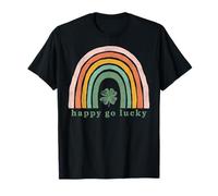 Trendy Apparel St. Patrick's Day Happy Go Lucky Rainbow Logo T-Shirt