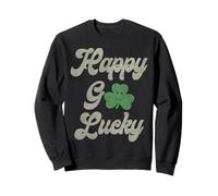 Trendy Apparel St. Patrick's Day Happy Go Lucky Vintage Logo Sweatshirt