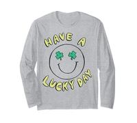 Trendy Apparel St. Patrick's Day Have A Lucky Day Vintage Manche Longue
