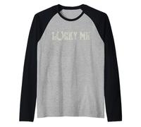 Trendy Apparel St. Patrick's Day Lucky Me Vintage Style Logo Manche Raglan
