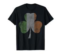 Trendy Apparel St. Patrick's Day Vintage Clover Irish Flag T-Shirt
