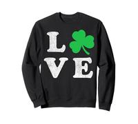 Trendy Apparel St. Patrick's Day Vintage Love with Clover Sweatshirt
