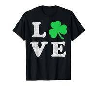 Trendy Apparel St. Patrick's Day Vintage Love with Clover T-Shirt