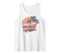 Trendy Apparel Sun & Sea Expedition Sunset and Palm Trees Débardeur