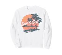 Trendy Apparel Sun & Sea Expedition Sunset and Palm Trees Sweatshirt