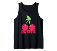 Trendy Apparel Sweetie Two Cherries on A Stem Illustration Débardeur