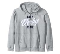 Trendy Apparel Talk Derby to Me Bright White Cursive Text Sweat à Capuche
