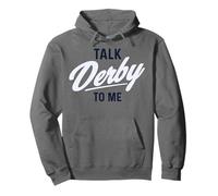 Trendy Apparel Talk Derby to Me Bright White Cursive Text Sweat à Capuche