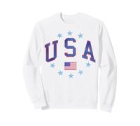 Trendy Apparel USA United States of America Flag and Stars Sweatshirt