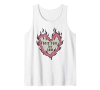Trendy Apparel Valentine's Day Hate That for You Flame Heart Débardeur
