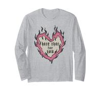 Trendy Apparel Valentine's Day Hate That for You Flame Heart Manche Longue
