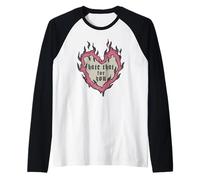 Trendy Apparel Valentine's Day Hate That for You Flame Heart Manche Raglan