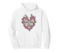 Trendy Apparel Valentine's Day Hate That for You Flame Heart Sweat à Capuche