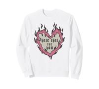 Trendy Apparel Valentine's Day Hate That for You Flame Heart Sweatshirt